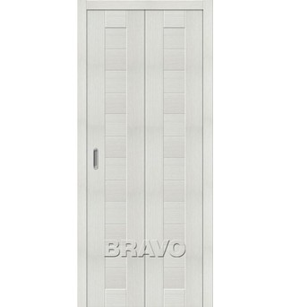 Межкомнатная складная дверь с эко шпоном Порта-21 Cappuccino Veralinga