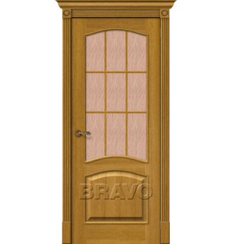 Межкомнатная шпонированная дверь Вуд Классик-33 Natur Oak стекло