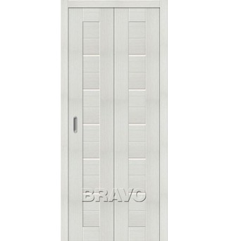 Межкомнатная складная дверь с эко шпоном Порта-22 Bianco Veralinga