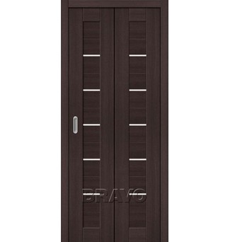 Межкомнатная складная дверь с эко шпоном Порта-22 Wenge Veralinga