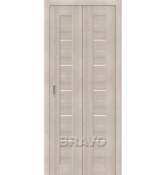 Межкомнатная складная дверь с эко шпоном Порта-22 Cappuccino Veralinga