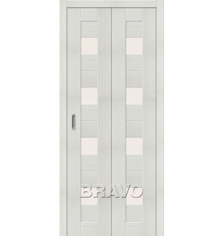 Межкомнатная складная дверь с эко шпоном Порта-23 Bianco Veralinga